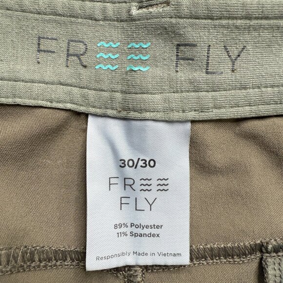 Free Fly Apparel Latitude Pants Men 30 x 30 Beige Performance Stretch Golf DWR - Picture 4 of 16